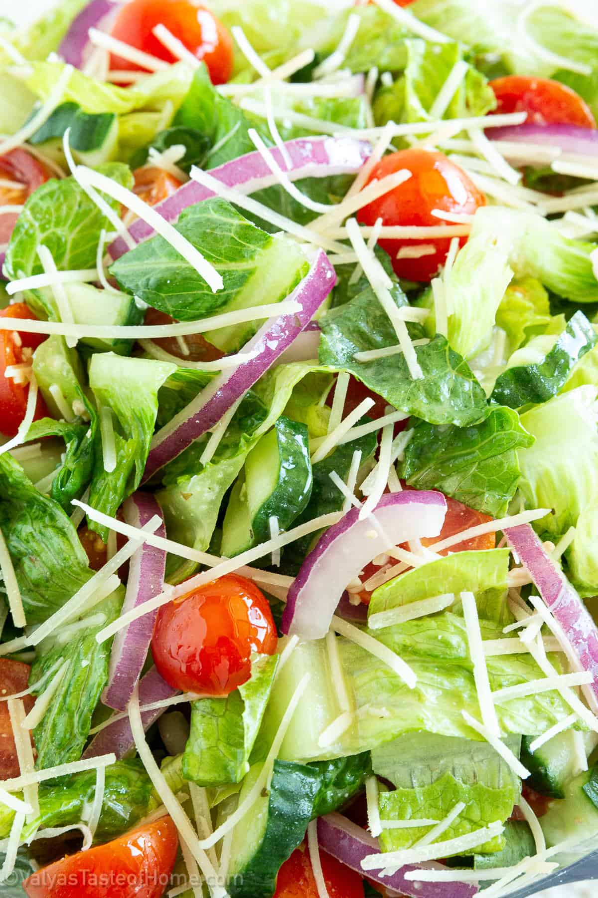 If you like the salad at Olive Garden, you will also like this one as it is similar.