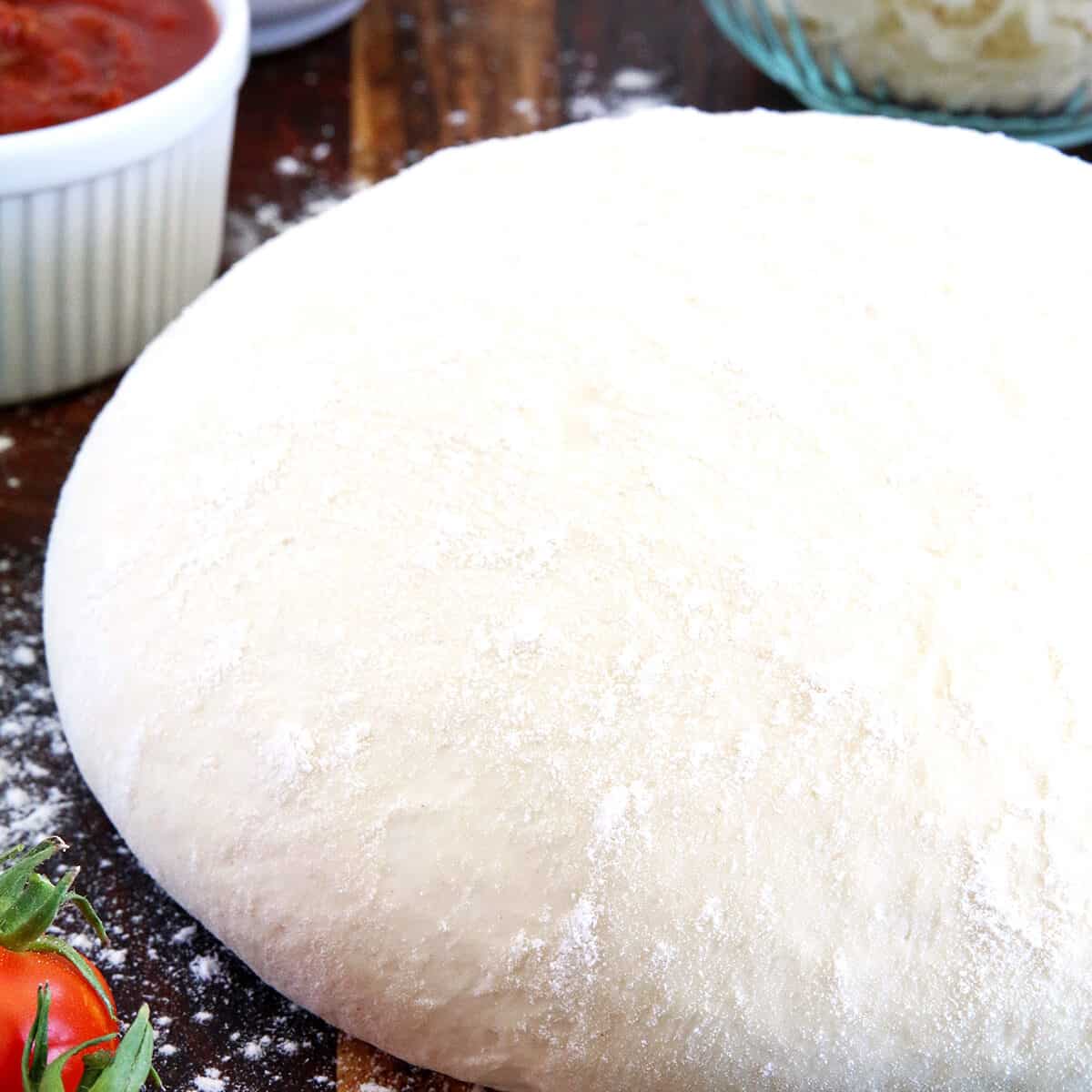 I've been making Homemade Pizza Dough for many years. I personally prefer homemade dough for homemade pizzas over restaurant bought. First, preparing it from scratch at home is the essence of the taste of home. Second, because I know that it has been prepared cleanly with the freshest ingredients for an unbeatable, delicious taste.
