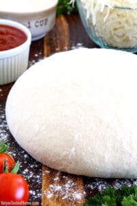 I've been making Homemade Pizza Dough for many years. I personally prefer homemade dough for homemade pizzas over restaurant bought. First, preparing it from scratch at home is the essence of the taste of home. Second, because I know that it has been prepared cleanly with the freshest ingredients for an unbeatable, delicious taste.