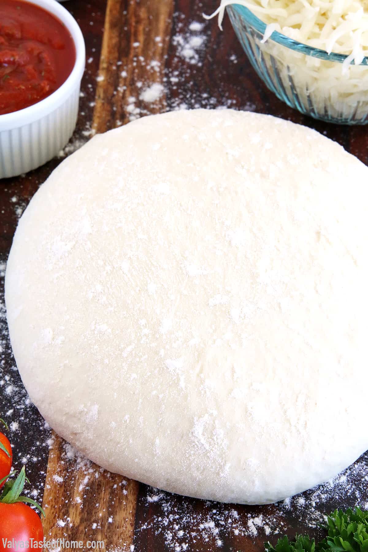 Homemade dough always tastes better and you can also customize it by adding dried herbs on top or increasing or decreasing the amount of salt in it.