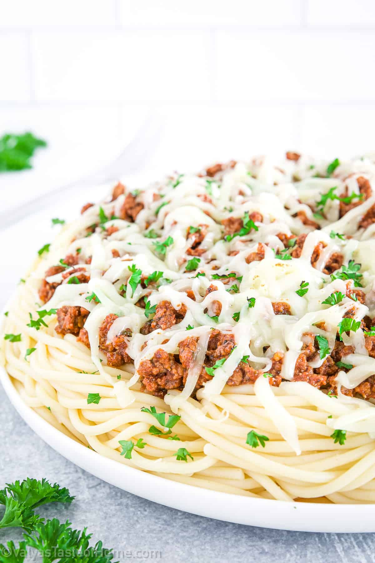 This Pasta with Meat Sauce is delicious, easy, and super quick to make! You can make this at home in under 30 minutes making this the perfect weeknight meal!