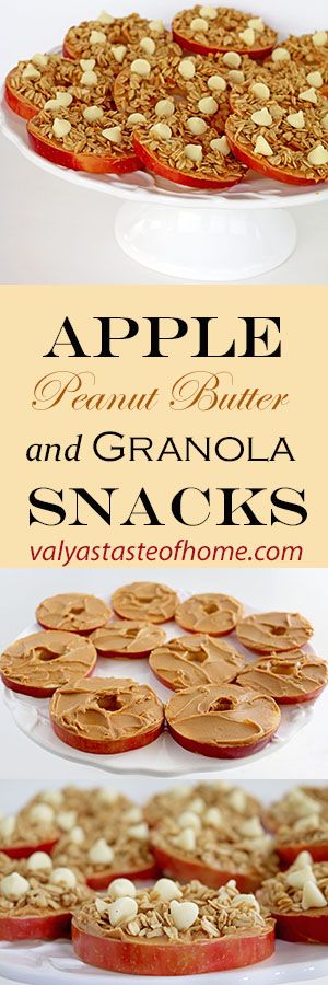 Apple Peanut Butter and Granola Snacks