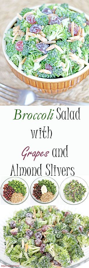 Broccoli Salad with Grapes and Almond Slivers Recipe