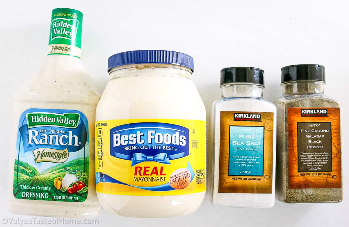 Salad dressing ingredients that you most like have in you pantry. 