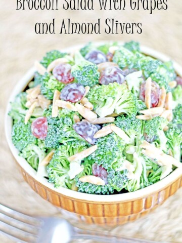 Broccoli Salad with Grapes and Almond Slivers Recipe