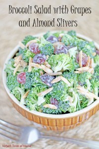 Broccoli Salad with Grapes and Almond Slivers Recipe