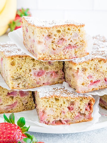 Strawberry coffee cake is a type of cake coffee cake that features the delicious flavor of fresh strawberries with everything we love about coffee cakes.