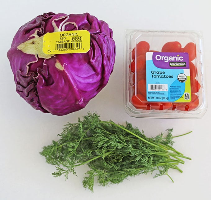 Purple Cabbage Tomato Salad
