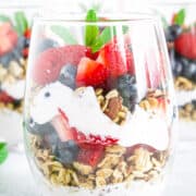 This parfait is not only tasty but also good for you. It's packed with the goodness of fresh fruit, whole grains, and the probiotics in yogurt.