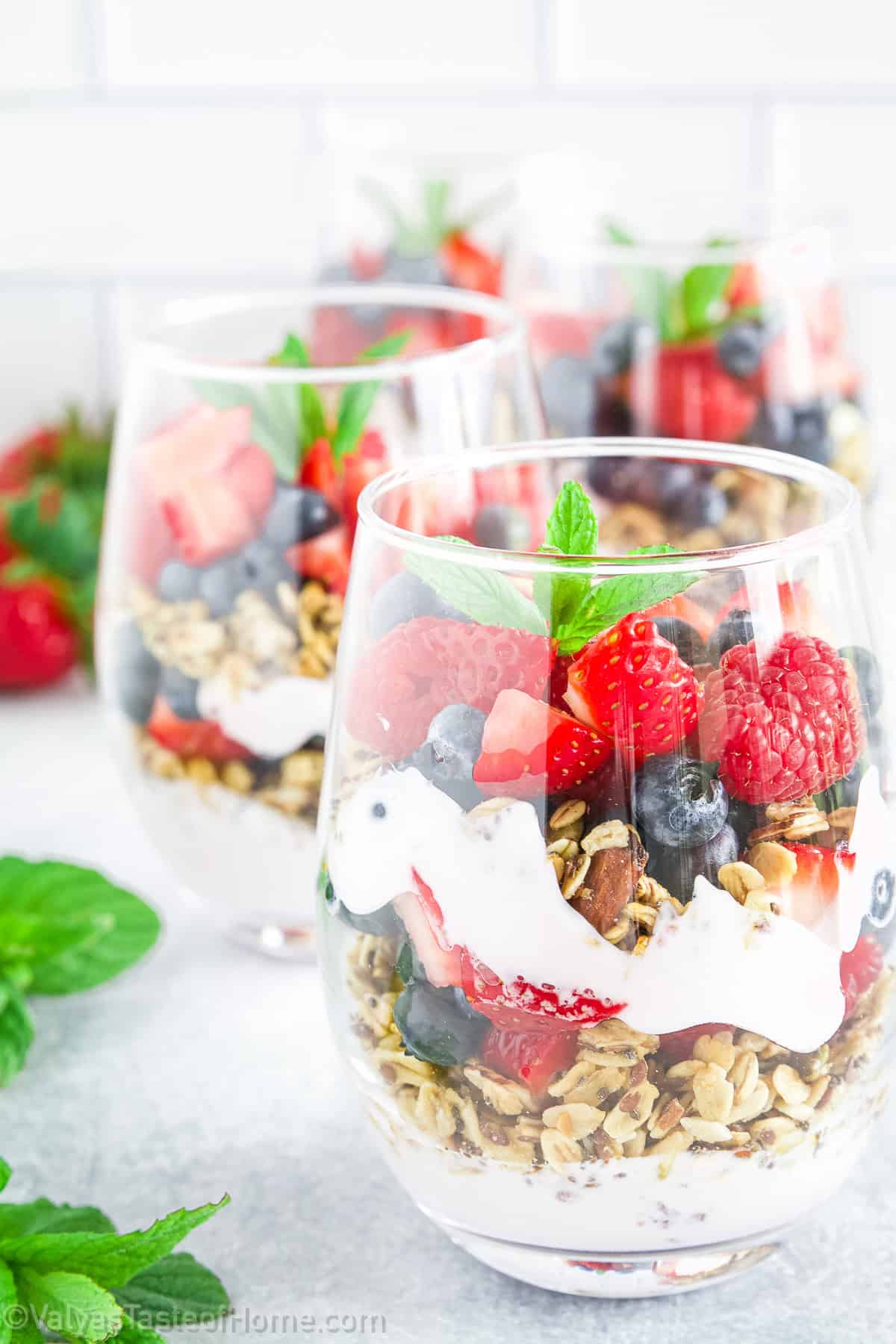 This recipe is a cinch to prepare. With no cooking involved, you can have a delicious parfait ready in minutes.