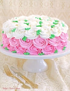 This 3 ingredient cake recipe is perfect for Mother’s Day and is very fluffy, moist, and delicious. It's easy to make and looks beautiful!