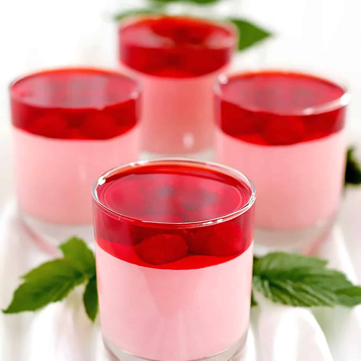 These delicious Greek Yogurt Raspberry Jell-O Mousse Dessert cups are very easy to put together but are a great mouth-pleaser. They can easily be made ahead of time and are very attractive on the dessert table.