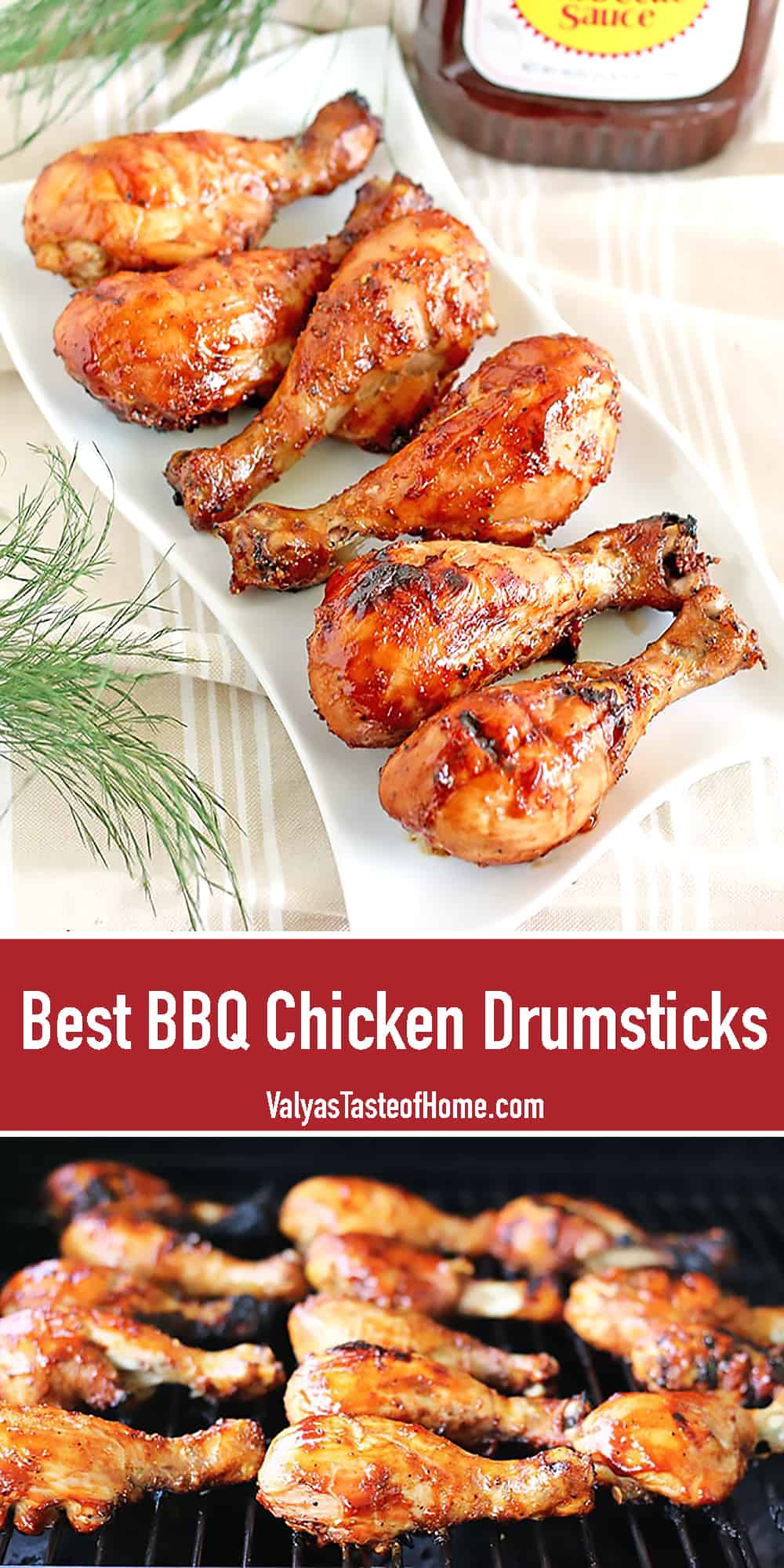 Grilled BBQ Chicken Drumsticks Need a quick and easy grilling recipe for BBQ tonight? Try this one! These BBQ Chicken Drumsticks are truly one of the best. We've been making these drumsticks for ages and they quickly fly off the serving tray each time.
