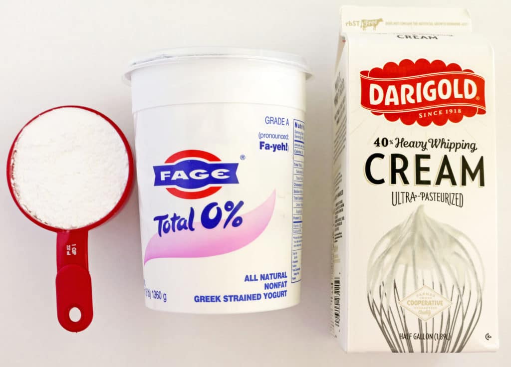 This will sweeten our cream and also help to give it a smooth, creamy texture.