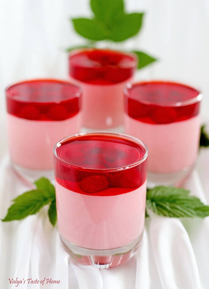 Greek Yogurt Raspberry Jell-O Mousse Dessert