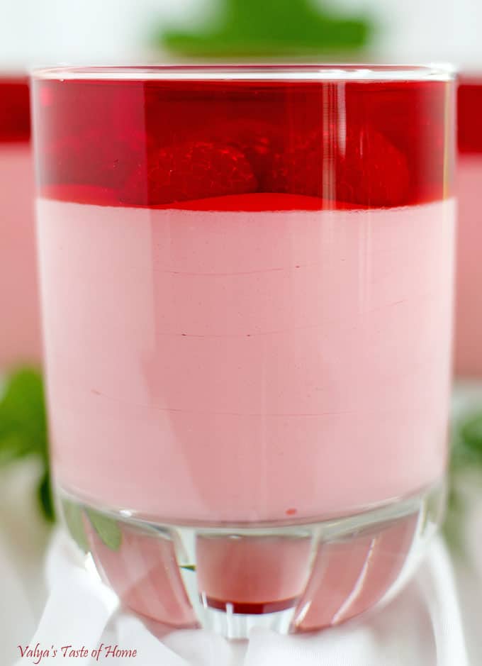 Greek Yogurt Raspberry Jell-O Mousse Dessert