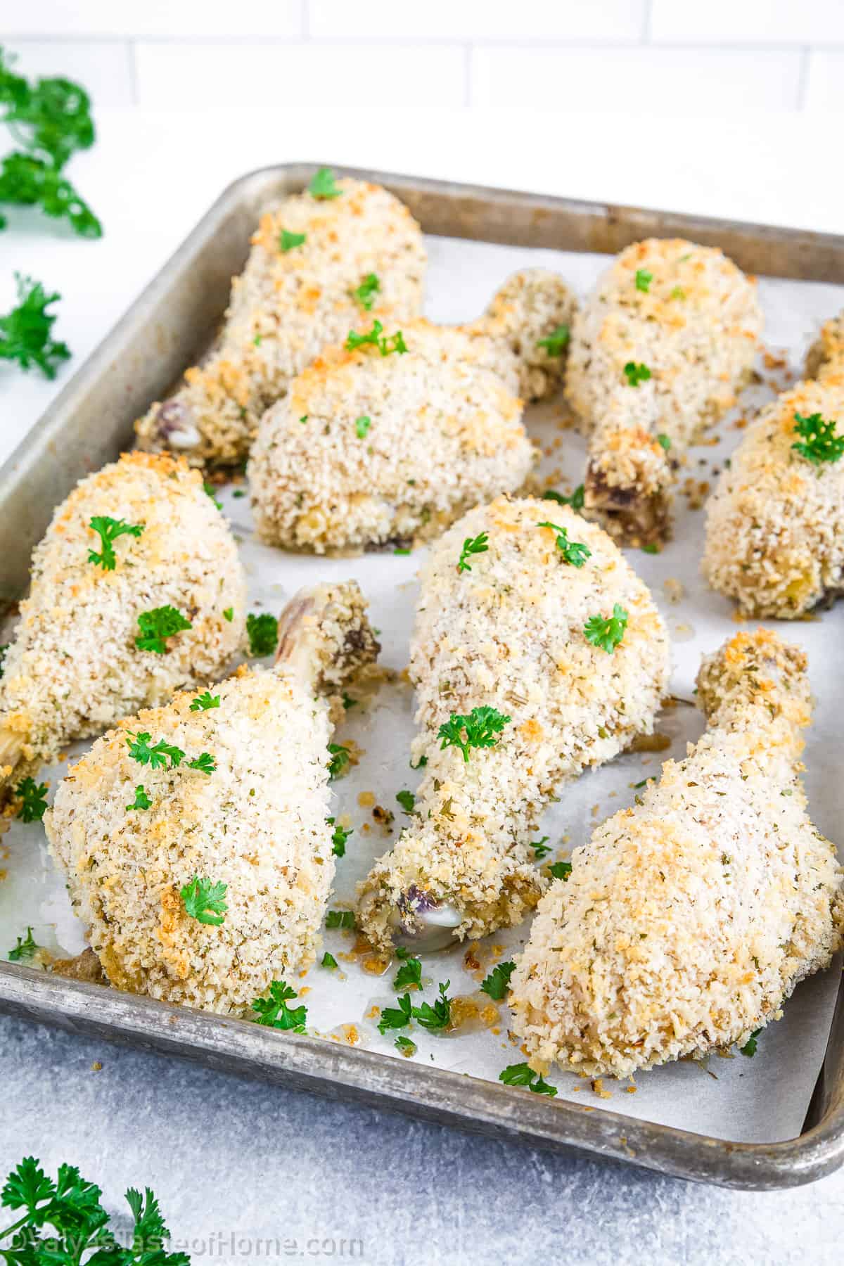 This baked breaded chicken drumsticks recipe is your ticket to a simple, yet incredibly flavorful dinner.