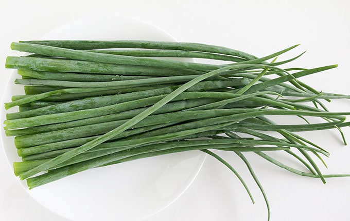 This ingredient adds a lovely, subtle onion flavor and a pop of color to our salad.