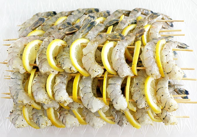 Grilled Lemon Pepper Shrimp Kabobs