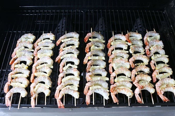 Grilled Lemon Pepper Shrimp Kabobs