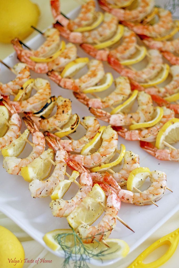 Grilled Lemon Pepper Shrimp Kabobs