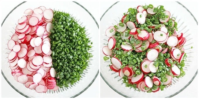 Radish and Chives Salad with Greek Yogurt Dressing