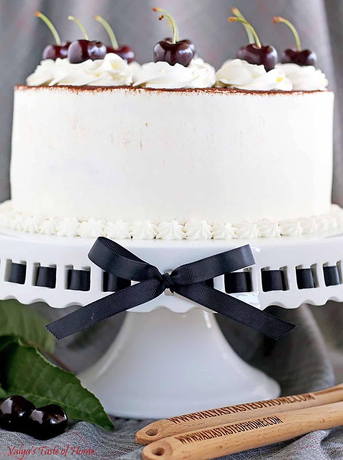 Our frosting consists of a luxurious blend of heavy cream and powdered sugar, which is stabilized and given a slight tang with the addition of sour cream.