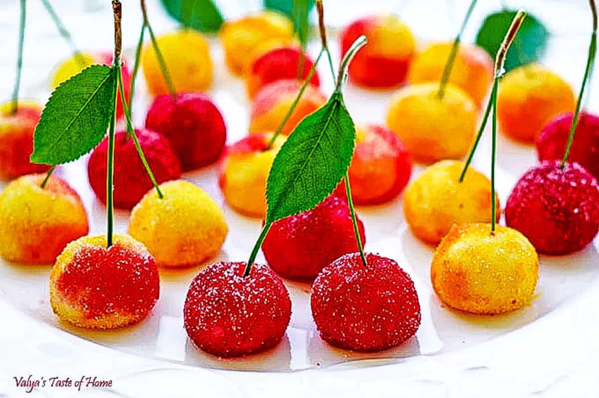 They’re perfectly edible and are the ideal garnish as a decorative cherry for just about anything you can think of!