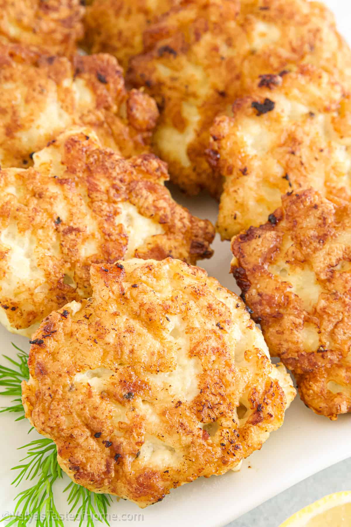 These chicken fritters are truly chicken nuggets' fancy cousins! 