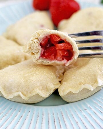 Pierogies with Strawberries - Vareniki