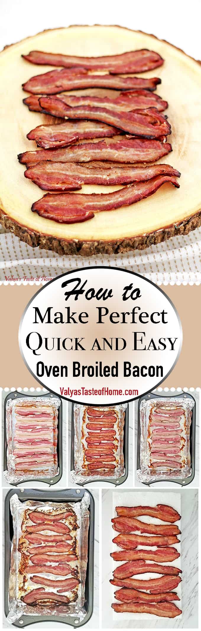 How can you not know how to prepare bacon? It sounds too easy, just fry it up in a pan! But sometimes, if you don't know a few tricks, even simple things can be a messy hassle. In this post, you will find out How to Make Perfect Quick and Easy Oven Broiled Bacon! #broiledbacon #ovenbroiledbacon #easybroiledbacon