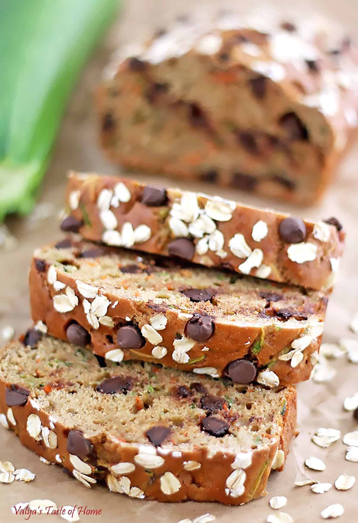 We are overloaded with carrots and zucchini in my garden this year. So, I thought I'd play with them and create some recipes. I literally tossed all ingredients together in just a few minutes is how this Greek Yogurt Carrot Zucchini Bread with Dark Chocolate Chip was created.