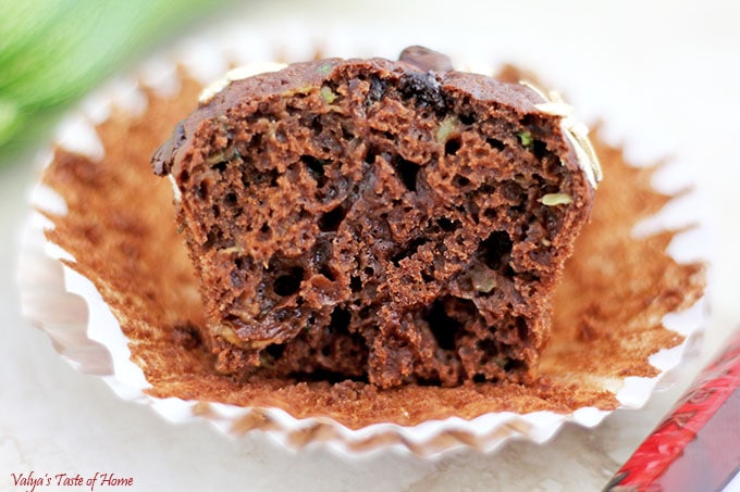 Honey Chocolate Zucchini Muffins 