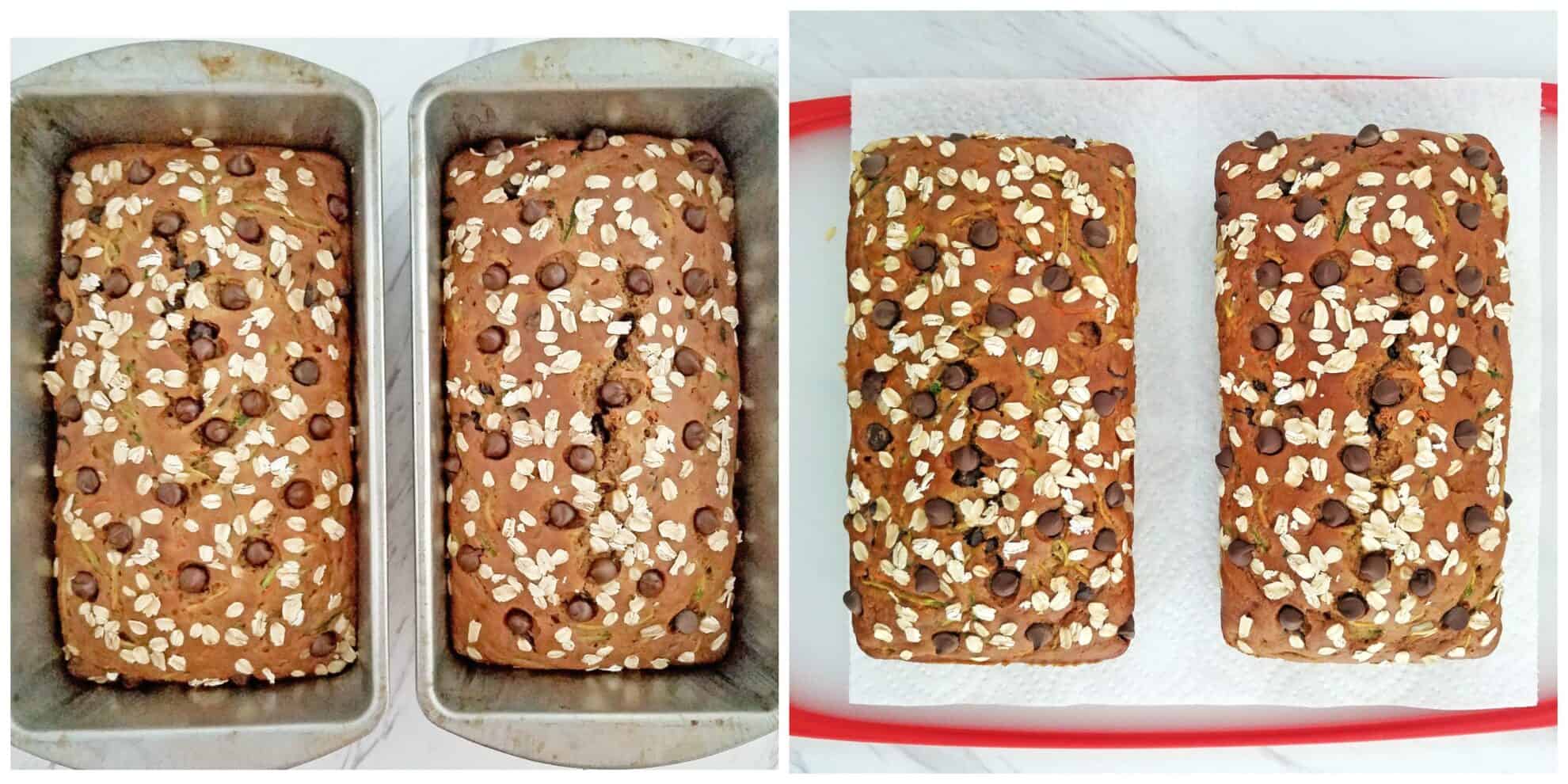 Greek Yogurt Carrot Zucchini Bread with Dark Chocolate Chip