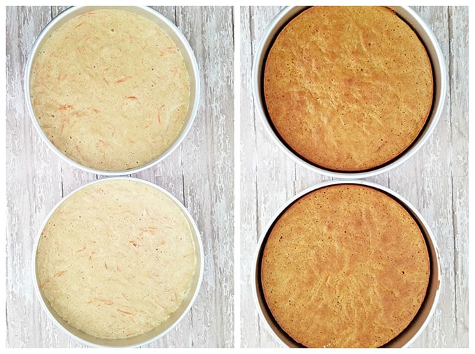 Cool sponges completely before slicing and frosting. If you're short on time, you may bake the sponges the night before and frost them the next morning.