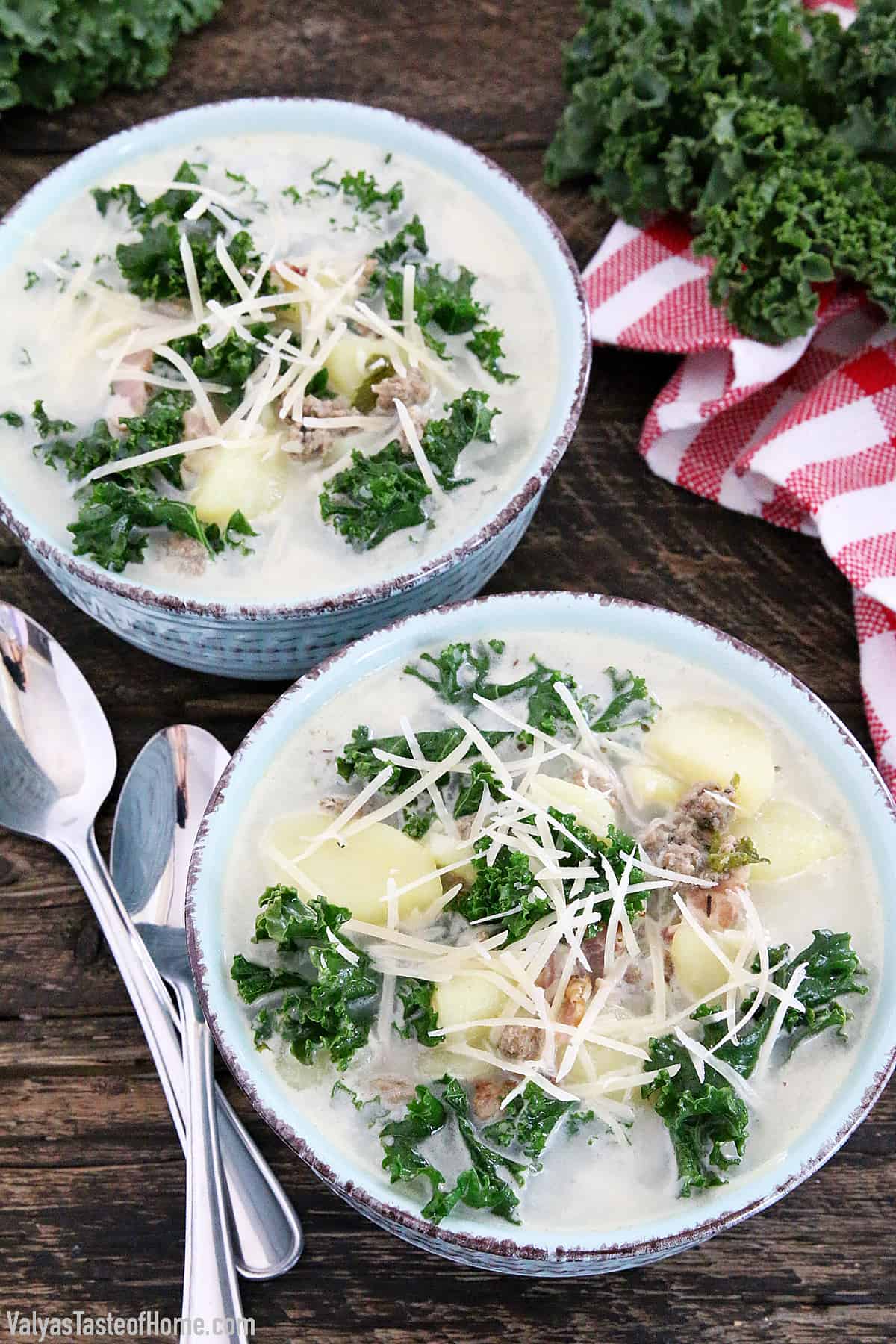 Everyone's homemade recipes for Zuppa are pretty similar, but this recipe is The Best Zuppa Toscana Soup with Homemade Sausage - according to my picky little eaters.