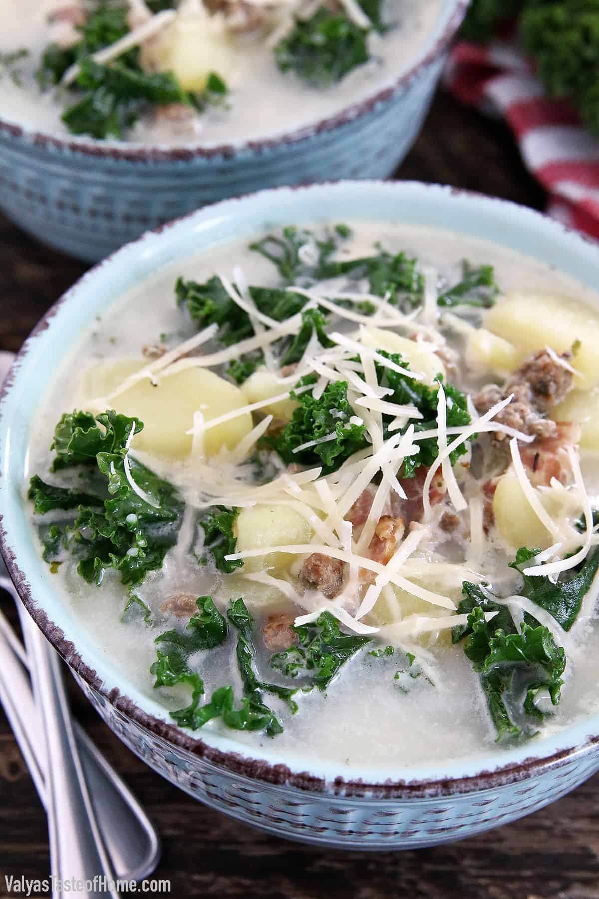 Everyone's homemade recipes for Zuppa are pretty similar, but this recipe is The Best Zuppa Toscana Soup with Homemade Sausage - according to my picky little eaters.