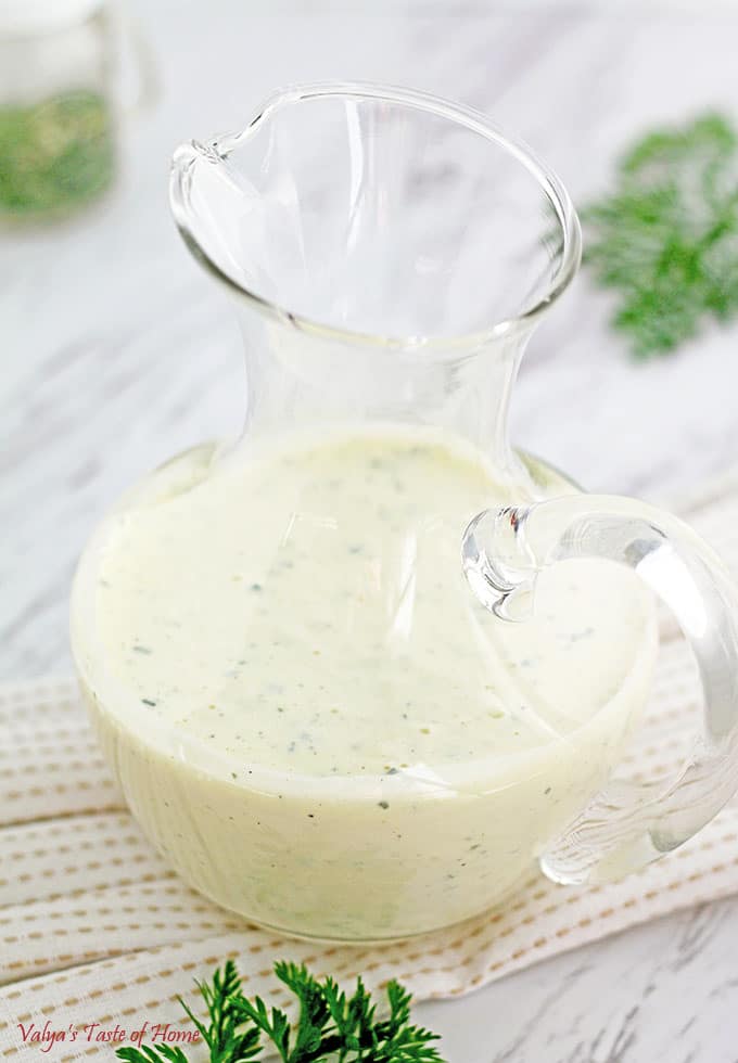 It's a creamy and tangy dressing that can be used to dress salads, vegetables, and even tacos.