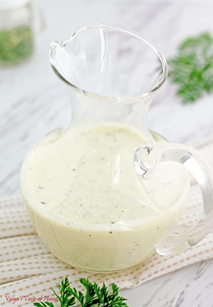 It's a creamy and tangy dressing that can be used to dress salads, vegetables, and even tacos.