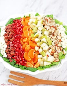 Pear, Pomegranate, Mandarin Winter Salad with Homemade Ranch Dressing