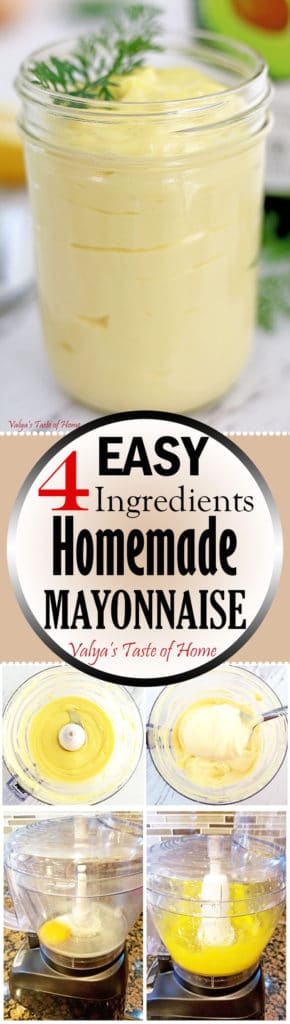 Easy 4 Ingredients Homemade Mayonnaise Recipe