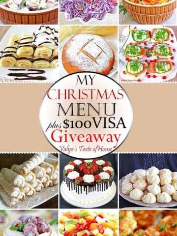 My 2016 Christmas Menu + $100 Visa Giveaway!