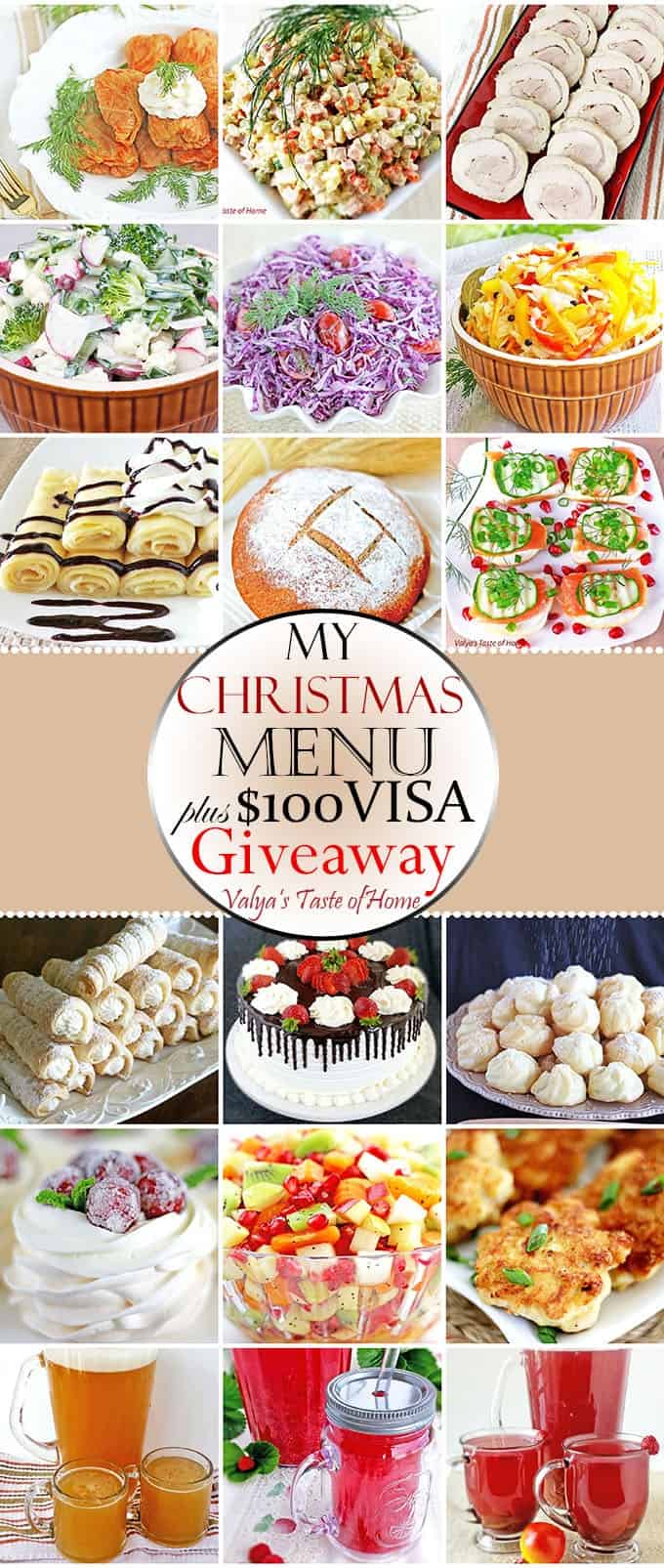 My 2016 Christmas Menu + $100 Visa Giveaway!