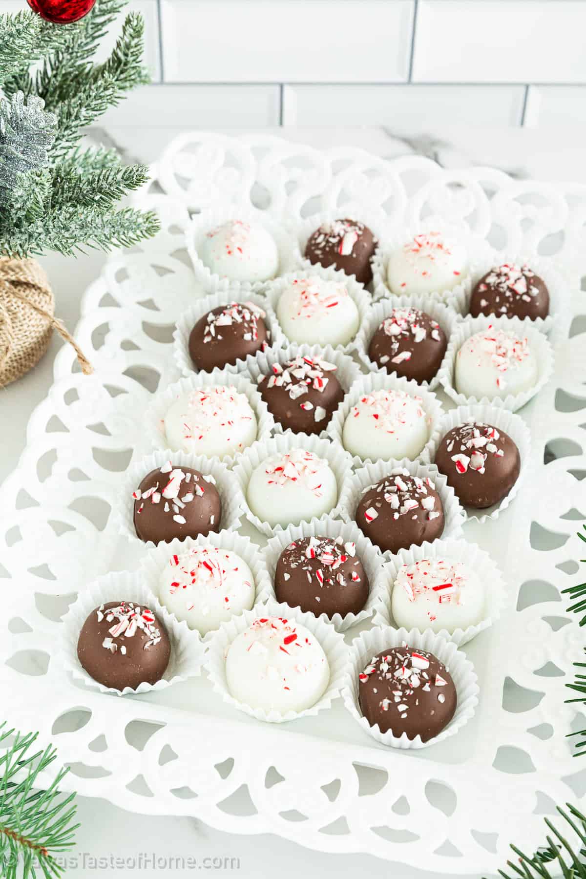 These Oreo Truffles are absolutely delicious and incredibly easy to make! They're made with cream cheese, crushed Oreos, and then coated with melted chocolate.