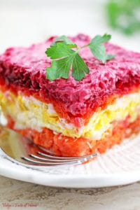 Salmon Shuba (Layered Vegetable and Fish Salad)