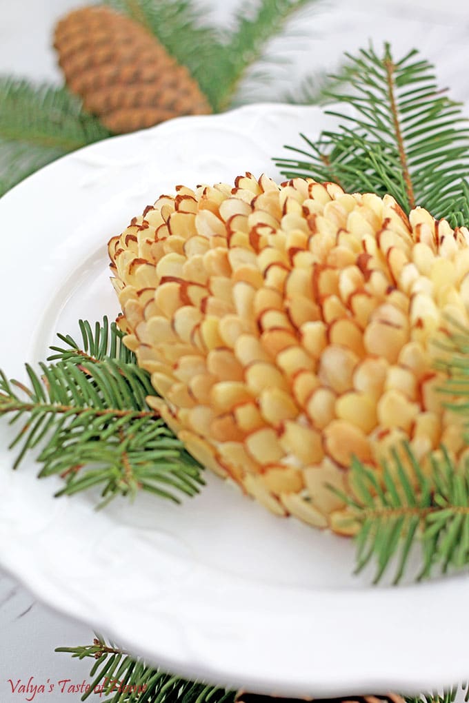 Pinecone Cheese Spread Appetizer