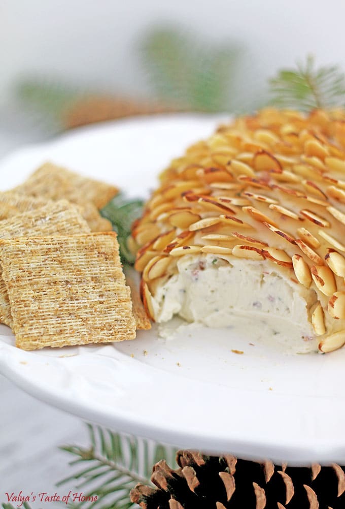 Pinecone Cheese Spread Appetizer