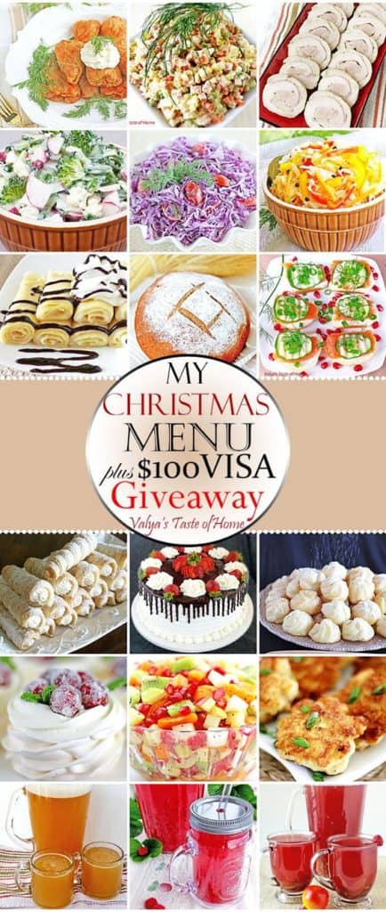 My 2016 Christmas Menu + $100 Visa Giveaway!