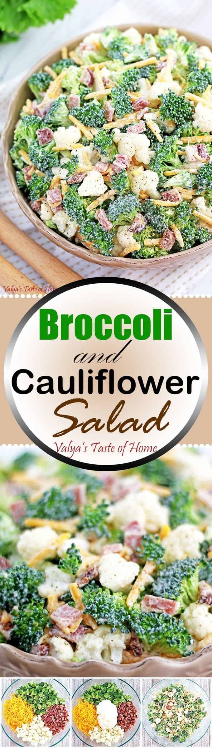 Broccoli and Cauliflower Salad Recipe