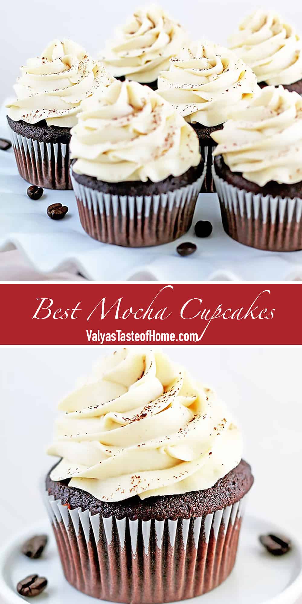 Coffee and chocolate are calling my name! Who can relate? Satisfy both cravings in two bites of this incredibly delicious Mocha Cupcakes Recipe. 